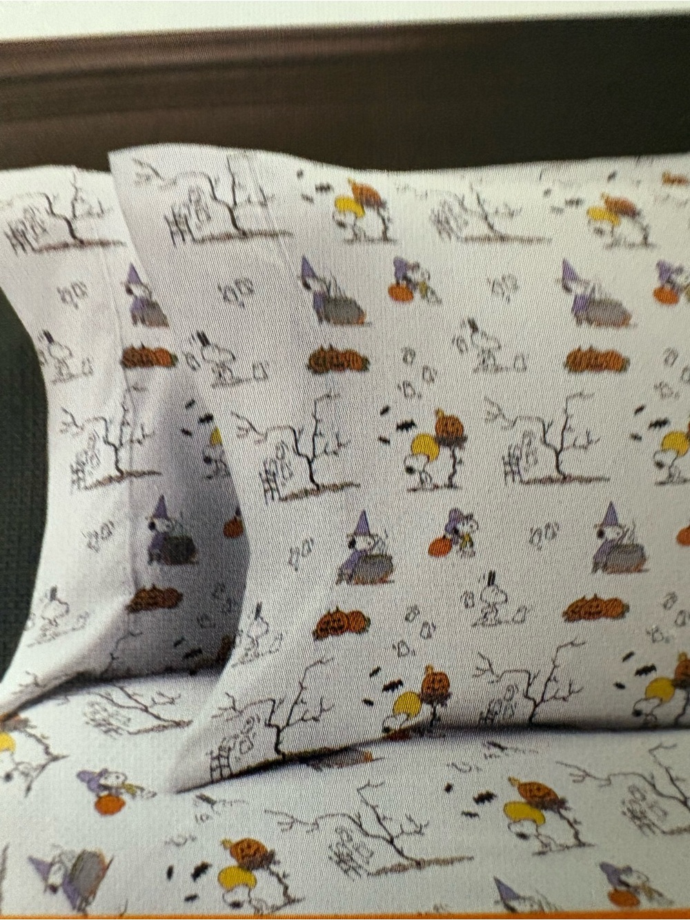 Peanuts Snoopy Halloween 3PC Twin Sheet Set- Witch, Pumpkin, Ghost - Picture 3 of 5